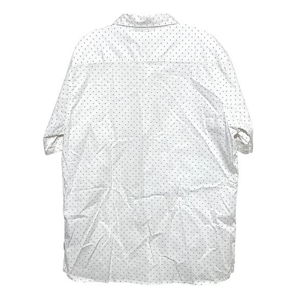 Voyager White Button Down Shirt Mens XL Geometric All Over Print Casual Preppy - Picture 2 of 6